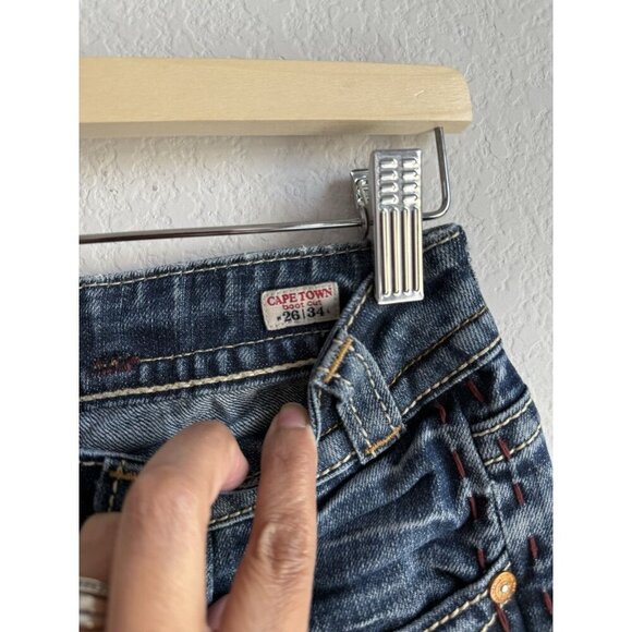 MEK Denim Capetown Bootcut Dark Wash‎ Women's Jeans Low Rise Size 26 x 34 - Picture 10 of 16